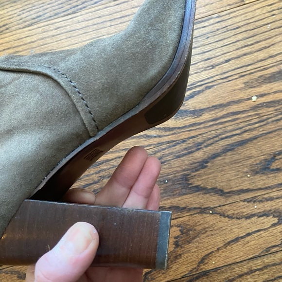 Frye Suede Heeled Peep-toe Boot 7.5, EUC - Picture 3 of 5
